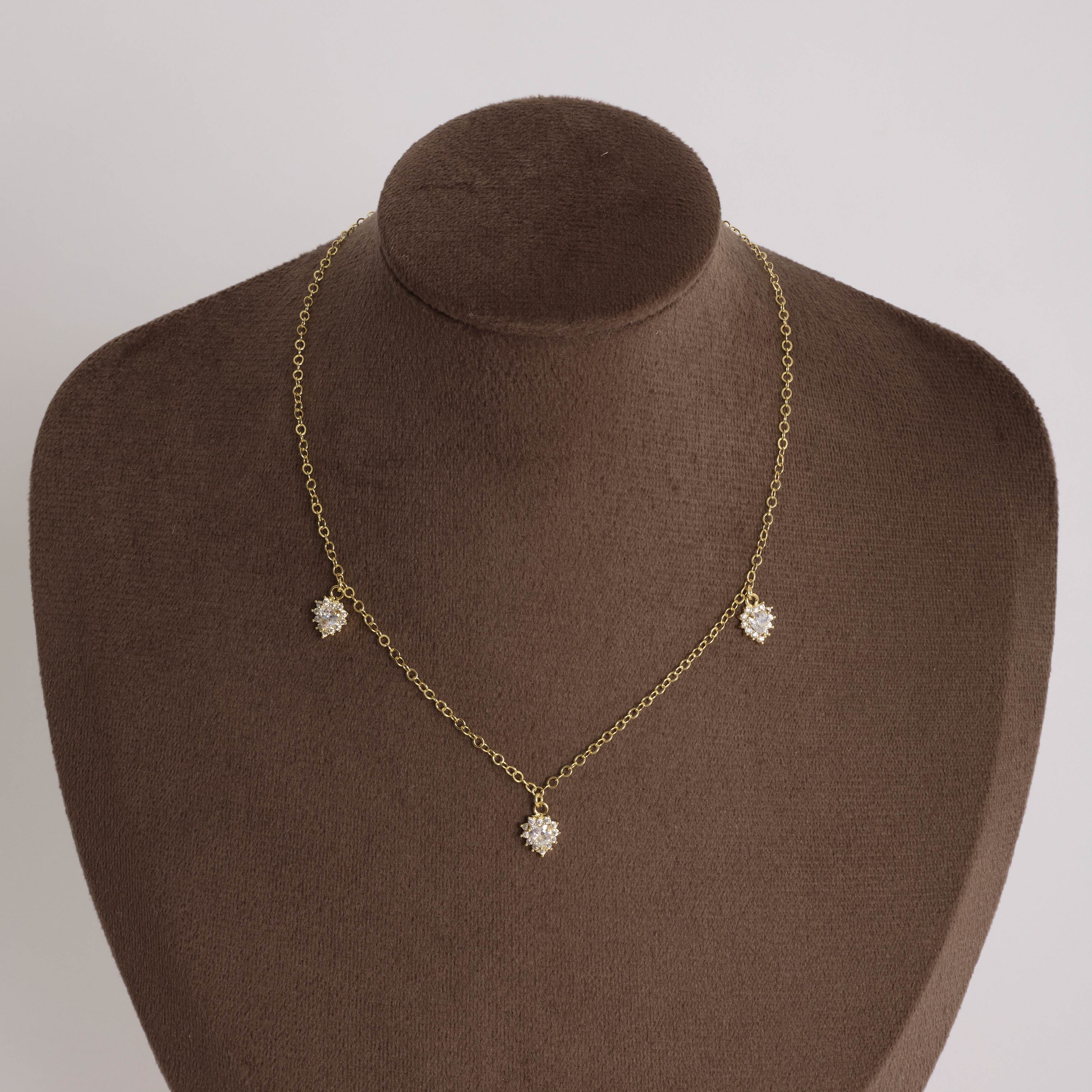 Choker pingentes zircônias coração com cravejado 7mm com alongadora